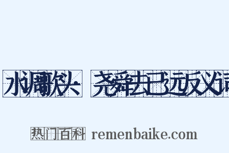 水调歌头·尧舜去已远反义词是什么意思的图片